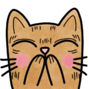 อิโมจิไลน์ Funny cat exaggerated feeling emoji