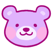 อิโมจิไลน์ Purple Little Bear