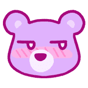 อิโมจิไลน์ Purple Little Bear