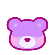 อิโมจิไลน์ Purple Little Bear