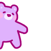 อิโมจิไลน์ Purple Little Bear