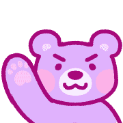 อิโมจิไลน์ Purple Little Bear