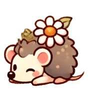 อิโมจิไลน์ hedgehog pretty friend