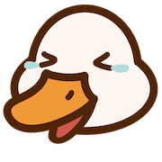 อิโมจิไลน์ Stress duck - slightly excited