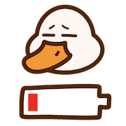 อิโมจิไลน์ Stress duck - slightly excited