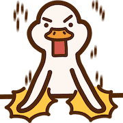 อิโมจิไลน์ Stress duck - slightly excited