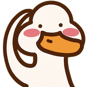 อิโมจิไลน์ Stress duck - slightly excited