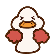 อิโมจิไลน์ Stress duck - slightly excited