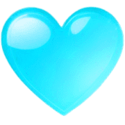 อิโมจิไลน์ Turquoise blue heart emoji