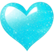 อิโมจิไลน์ Turquoise blue heart emoji