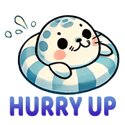 อิโมจิไลน์ Cute seal Emoji (summer) vol.2