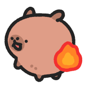 อิโมจิไลน์ Baby capybara animated emoji 9