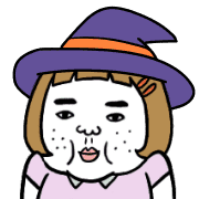 อิโมจิไลน์ Ugly charming woman mov Halloween Emoji