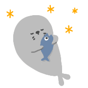 อิโมจิไลน์ Lazy Seal emoji