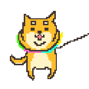 อิโมจิไลน์ dog of pixel art