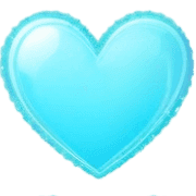 อิโมจิไลน์ Turquoise blue heart emoji 2