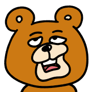 อิโมจิไลน์ The cute and annoying bear Emoji Anime 1