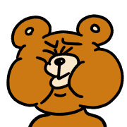 อิโมจิไลน์ The cute and annoying bear Emoji Anime 1