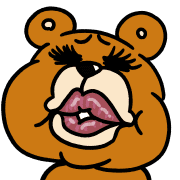 อิโมจิไลน์ The cute and annoying bear Emoji Anime 1