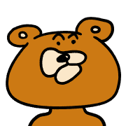 อิโมจิไลน์ The cute and annoying bear Emoji Anime 1