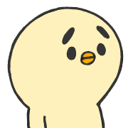 อิโมจิไลน์ Cute bird emoji with thick eyebrows