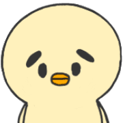 อิโมจิไลน์ Cute bird emoji with thick eyebrows