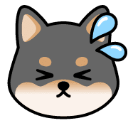 อิโมจิไลน์ Cute Black Shibainu Emoji 40