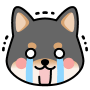 อิโมจิไลน์ Cute Black Shibainu Emoji 40