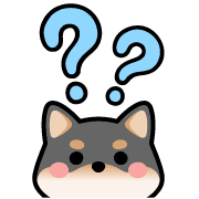 อิโมจิไลน์ Cute Black Shibainu Emoji 40