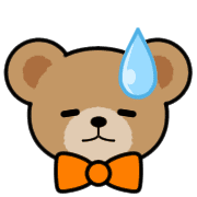 อิโมจิไลน์ Teddy Bear Face EMOJI[ORANGE]