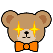 อิโมจิไลน์ Teddy Bear Face EMOJI[ORANGE]