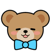 อิโมจิไลน์ Teddy Bear Face EMOJI[LIGHT BLUE]