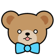 อิโมจิไลน์ Teddy Bear Face EMOJI[LIGHT BLUE]