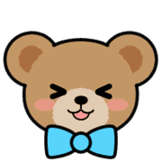 อิโมจิไลน์ Teddy Bear Face EMOJI[LIGHT BLUE]