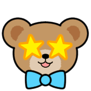 อิโมจิไลน์ Teddy Bear Face EMOJI[LIGHT BLUE]