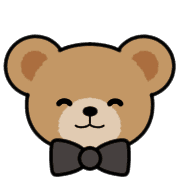 อิโมจิไลน์ Teddy Bear Face EMOJI[BLACK]