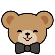 อิโมจิไลน์ Teddy Bear Face EMOJI[BLACK]