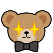 อิโมจิไลน์ Teddy Bear Face EMOJI[BLACK]