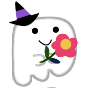 อิโมจิไลน์ Autumn-colored ghost emoji