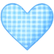 อิโมจิไลน์ Gingham check heart emoji