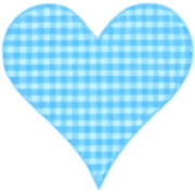 อิโมจิไลน์ Gingham check heart emoji