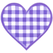 อิโมจิไลน์ Gingham check heart emoji