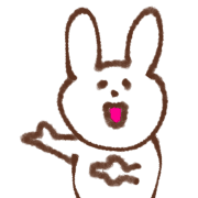 อิโมจิไลน์ cute rabbit happy enjoy emoji