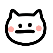 อิโมจิไลน์ Simple White Cat No Letter Emoji