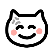 อิโมจิไลน์ Simple White Cat No Letter Emoji