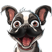 อิโมจิไลน์ Boston Terrier Emoji for every day