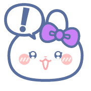 อิโมจิไลน์ Purple ribbon rabbit emoji 2