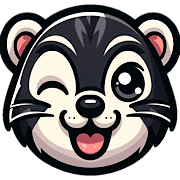 อิโมจิไลน์ Ferret emoji 2nd edition (Black Saber)