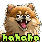 อิโมจิไลน์ Brown Pomeranian Emoji for everyday use