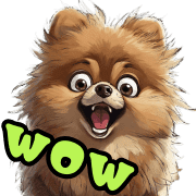 อิโมจิไลน์ Brown Pomeranian Emoji for everyday use